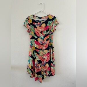 Connected Apparel Colorful Floral Dress